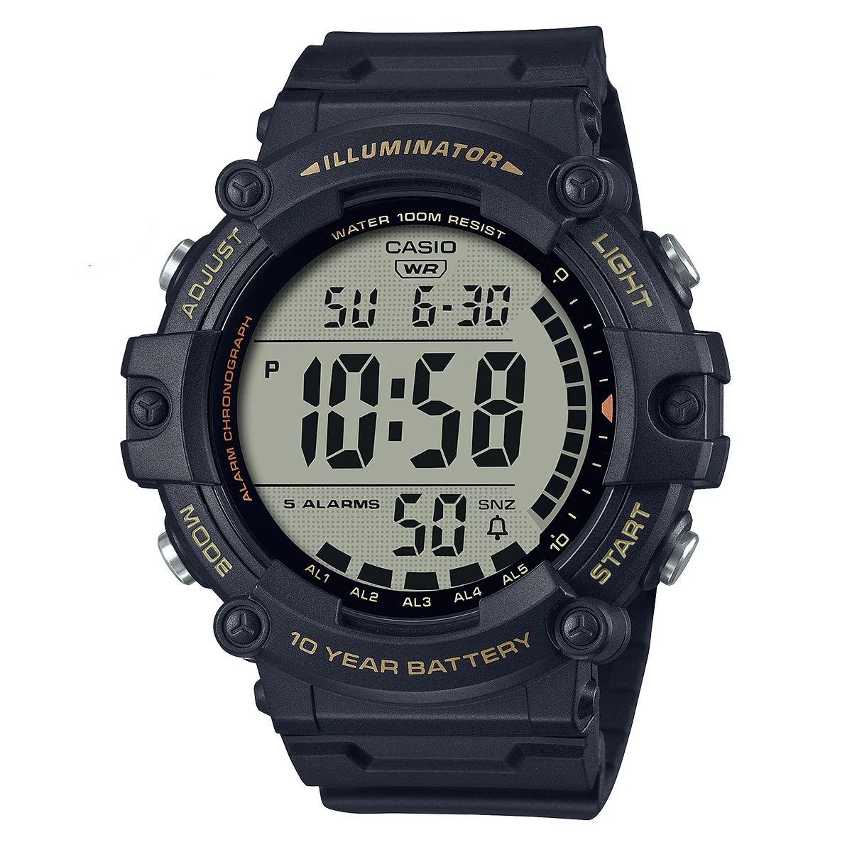 Casio Men’s Heavy Duty Digital Watch – 10-Year Battery (AE-1500WHX)