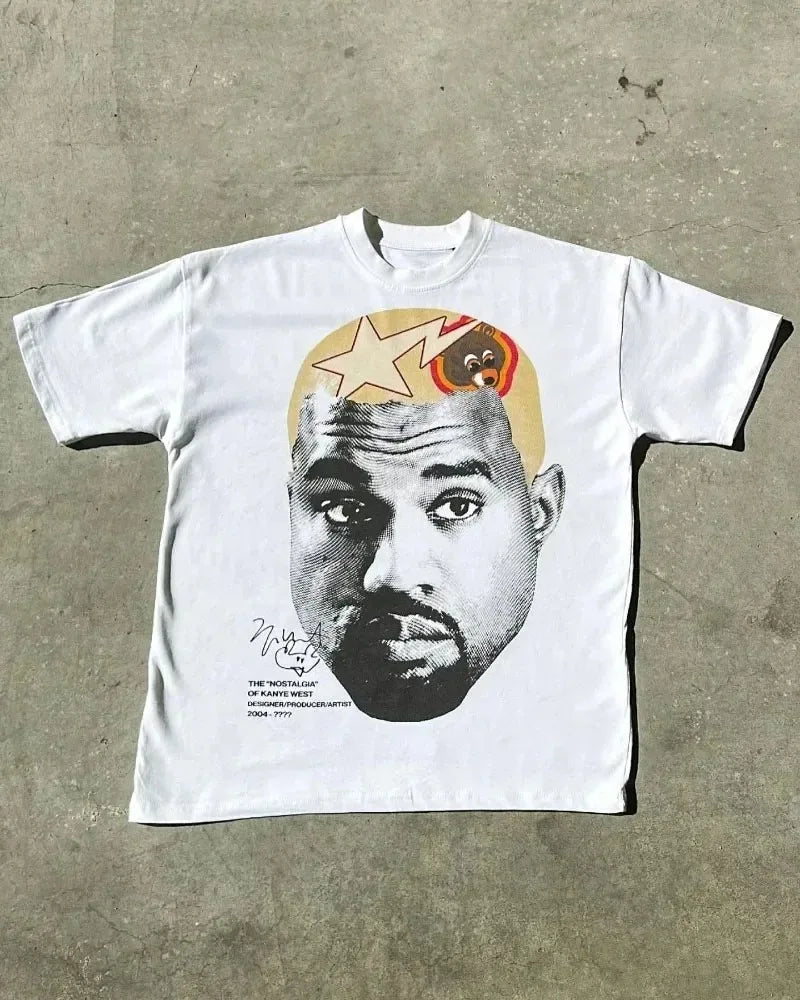 Hip Hop Celebrity Portrait Graphic Tee — Unisex Streetwear Cotton T-Shirt