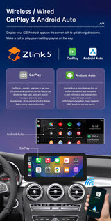 Mercedes Benz W205 GLC CarPlay & Android Auto Screen