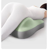 Ergonomic Memory Foam Waist Cushion Green Contoured Tummy Pillow Multi-Functional Support Pillow for Prone Sleep & Reading