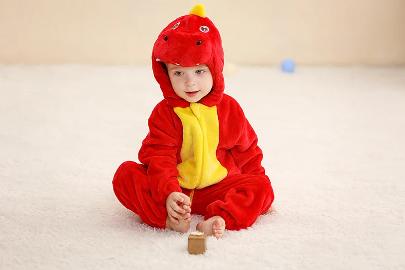 Plush Hooded Baby Winter Romper