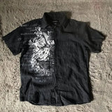 Men’s Y2K Gothic Skull Graphic Shirt