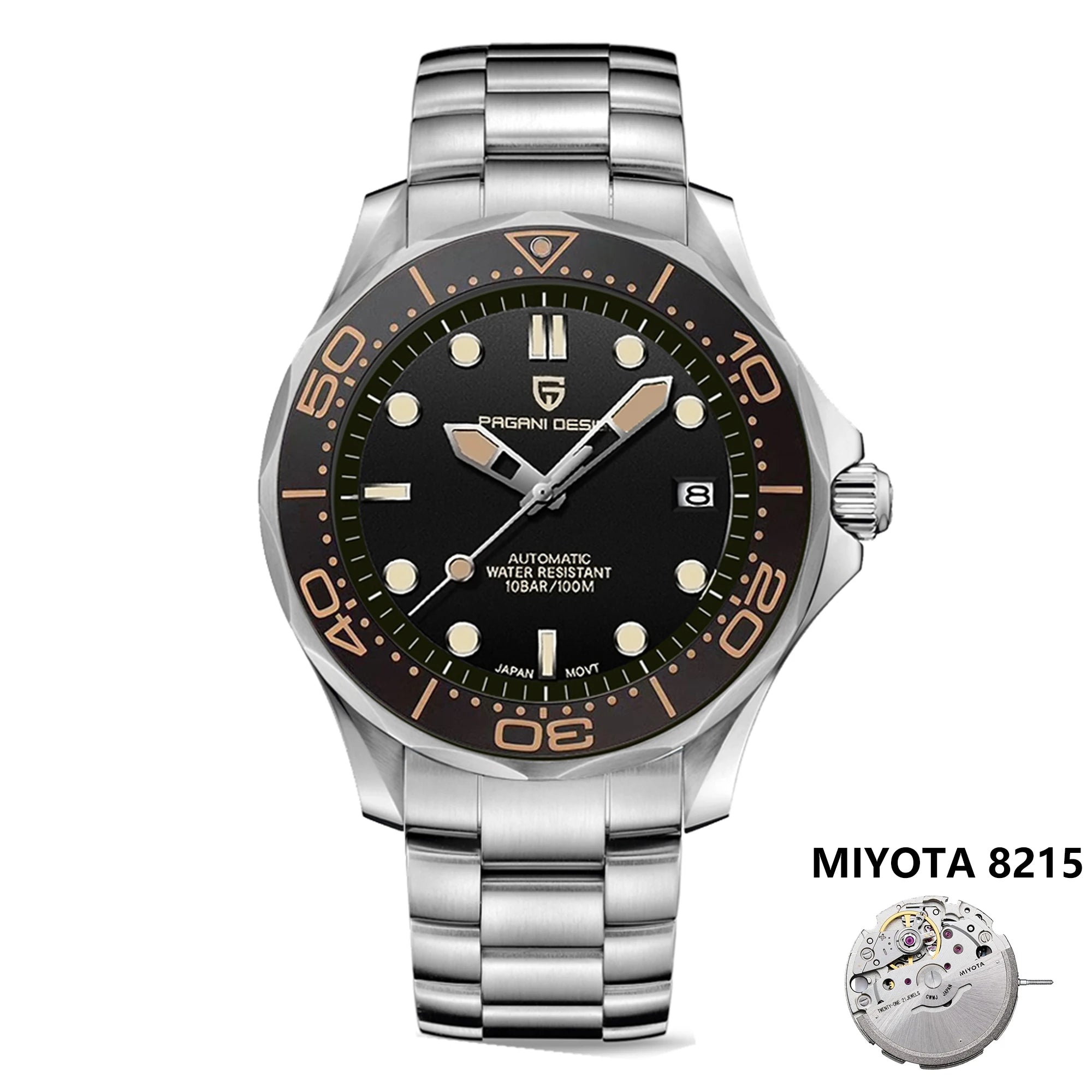 2025 New PAGANI DESIGN Men's Watches Luxury Automatic Watch For Men 8215 Mechanical Wrist watch Men AR Sapphire crystal Clock