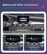 Mercedes Benz W205 GLC CarPlay & Android Auto Screen