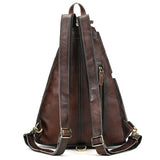 Single Shoulder Bagpack Genuine Leather Chest Bag Outdoor Riding Bag Chest Packs For Biker Men Male Sling Bags Cow Leather