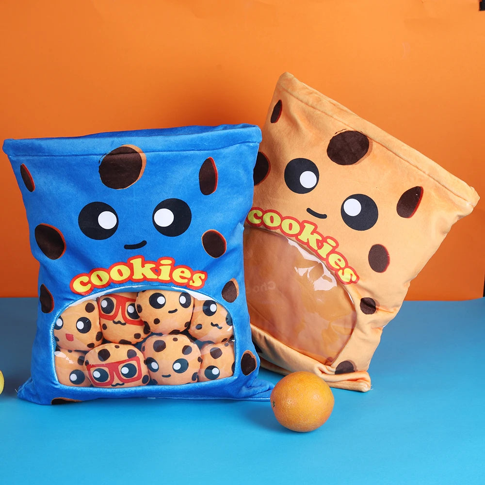 A Bag of Snakes Plush Pillow Cute Boba Tea Cookies Plush Toy Pudding Cake Alien Bat Plushies Hug Pillow Birthday Gift