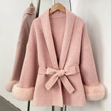 Double-Sided Wool & Fox Fur Jacket