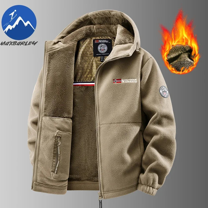 Men's Hooded Fleece Jacket – Warm Outdoor Layer