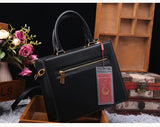Vintage Luxury Leather Tote – Designer Cat Embroidery Shoulder Bag