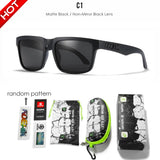 KDEAM All Black Men's Sunglasses Polarized And UV400 Protection Lens Driving Fishing Glasses Mirror With Complete Package