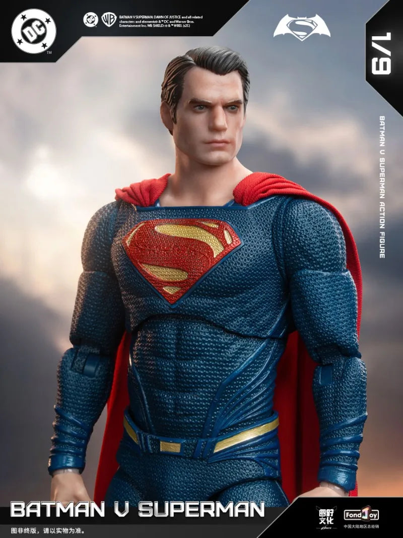 In Stock Fondjoy Batman VS Superman 1:9 Scale Action Figure Set DC Comics Movie Authentic Interchangeable Heads Boys Gifts Model
