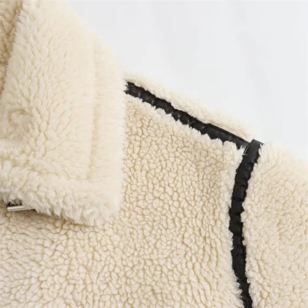 Faux-Fur Trimmed Moto Jacket