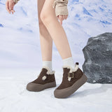 Snow Boots Women Winter Genuine Leather 2025 New Fleece Warm Thick Women's Booties Large Size  Women's Boots