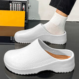 Men's and Women's Summer Breathable, Waterproof, Non-Slip Kitchen Shoes, Slip-On Beach Shoes, Toe-Toe Sandals and Slippers