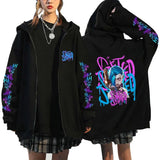 Arcane Jinx Graffiti Zipper Hoodie