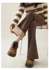 Women's Fleece-Lined High Waist Flare Leggings