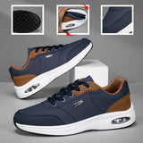 2026 New Walking Sports Shoes Leather Waterproof Casual Sports Shoes Non-slip Shock Absorption Running Shoes Men's Tennis Shoes