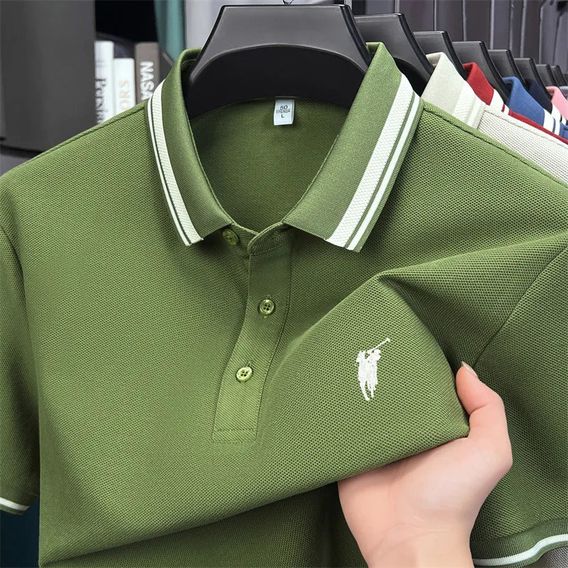 Men's Premium Cotton Polo Shirt | Embroidered Classic Fit