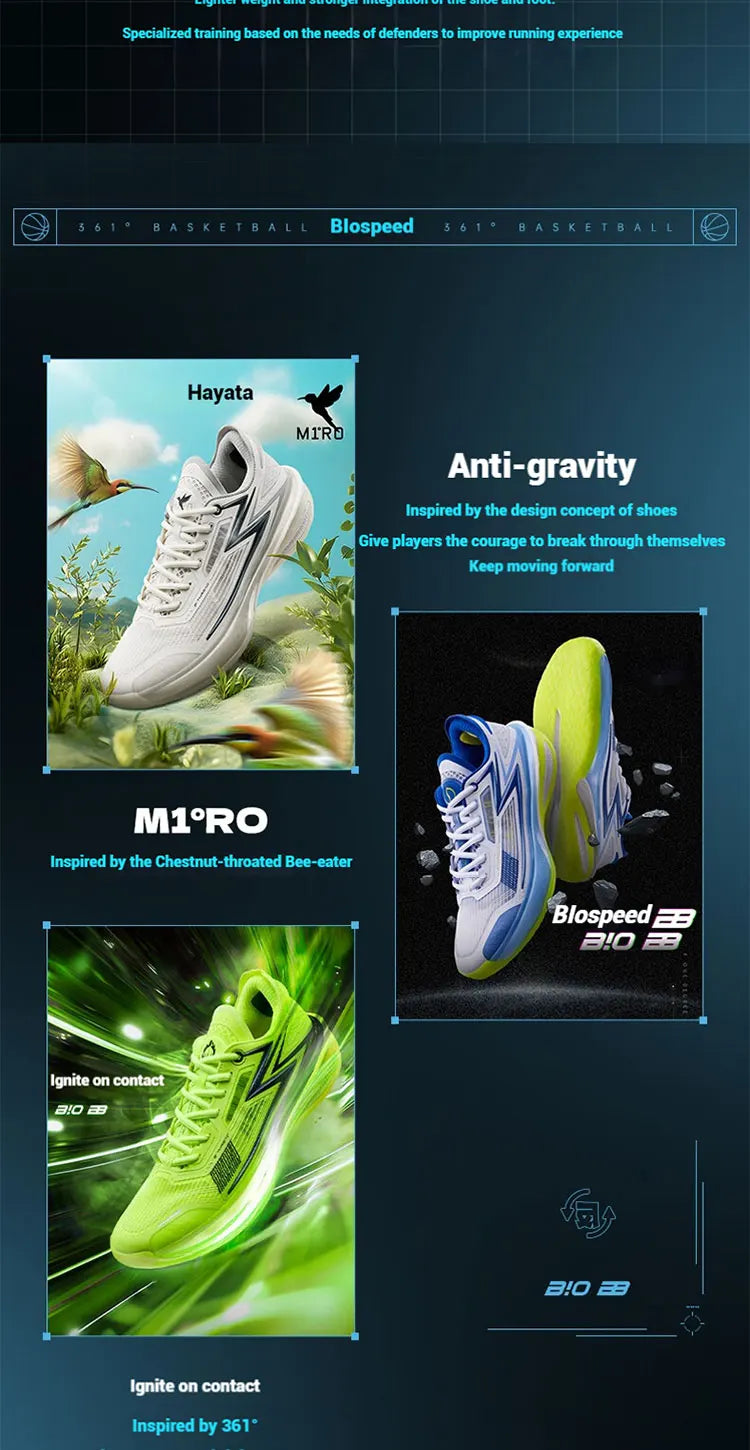 361 BIospeed bb Men Basketball Shoes Carbon Plate Stable Breathable Light Rebound Anti-slip Professional Male Sneakers 672511114