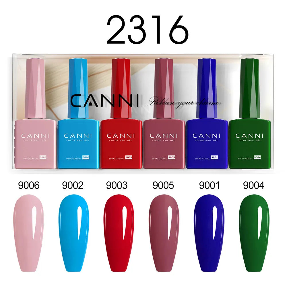 CANNI HEMA-Free Gel Polish Kit | Jelly, Nude & Rubber Base