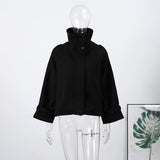 Women's Stand Collar Zip Jacket – Autumn/Winter