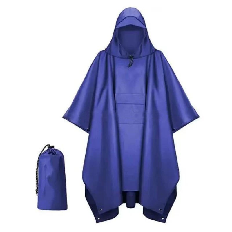 3-in-1 Hooded Waterproof Rain Poncho | Outdoor Adventure