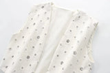 Elegant Sequin Skirt Sets For Women 2 Pieces Shinny Sleeveless Vest Women Suits 2024 Summer Fashion Zipped Skirts Set
