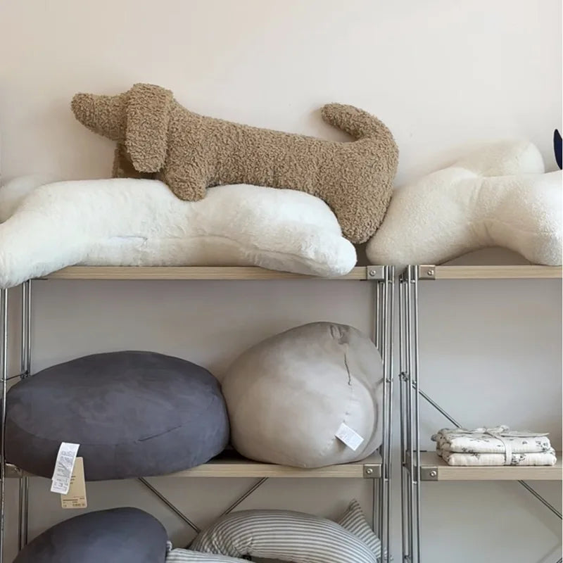 2025 Cartoon Animal Dachshund Pillow Plush Sausage-shaped Pillow Cute Cushion Nap Pillow Lumbar Pillow Bedroom Neck Pillow