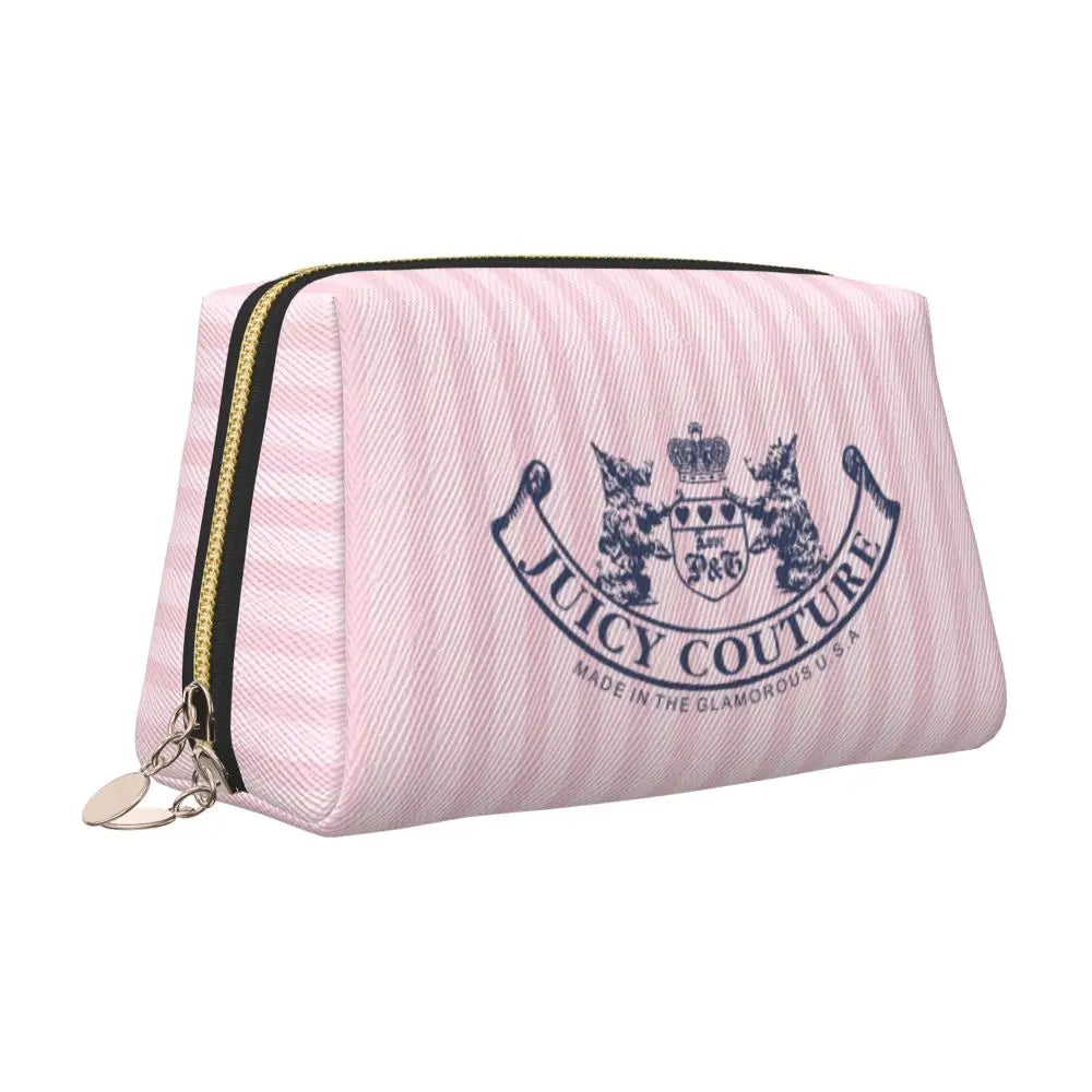 J-Juicy-C-Couture Makeup Bag Zipper Pouch Travel Cosmetic Bags Large Leather Portable Cosmetic Bag for Women