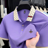 Men's Embroidered Jacquard Polo Shirt – Summer Style