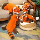 Plush Animal Cuddle Pillow – Raccoon, Fox & Red Panda