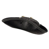 Pirate Hat for Women Men Creative PU Leather Tricorn Costume Hat for Halloween Cosplay Party Supply Costume Props