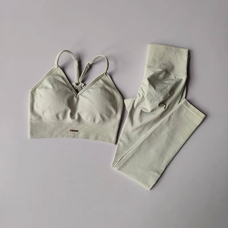 Women's High-Waisted Seamless Yoga Set