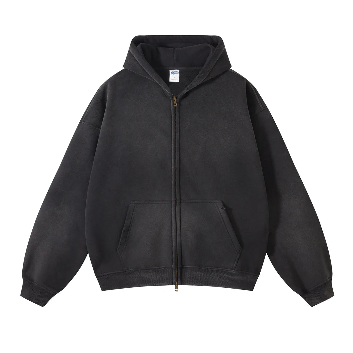 Men’s Oversized Tie-Dye Fleece Zip-Up Hoodie