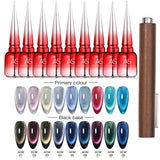 AS 9pcs Cat Eye Magnetic Moonlight Gel Nail Polish Set 15ml Sparkle White Silver Water Light Red UV Gel Nail Art Manicure Vernis