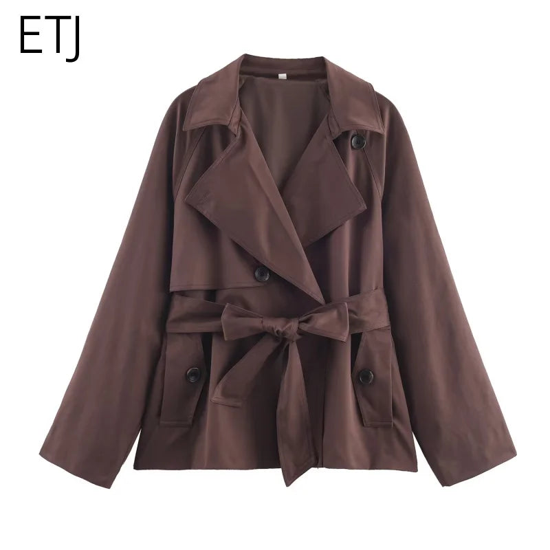 British Style Belted Trench Coat