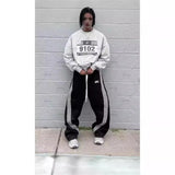 Y2K Camo Cargo Sweatpants – Embroidered Tactical Joggers