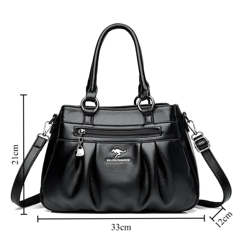 Three Layers Luxury Casual Tote Women Bag Top Quality Pu Leather Ladies Hand Bags for Women Big Shoulder Crossbody Bags Sac New