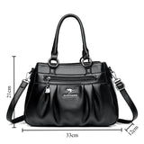 Three Layers Luxury Casual Tote Women Bag Top Quality Pu Leather Ladies Hand Bags for Women Big Shoulder Crossbody Bags Sac New