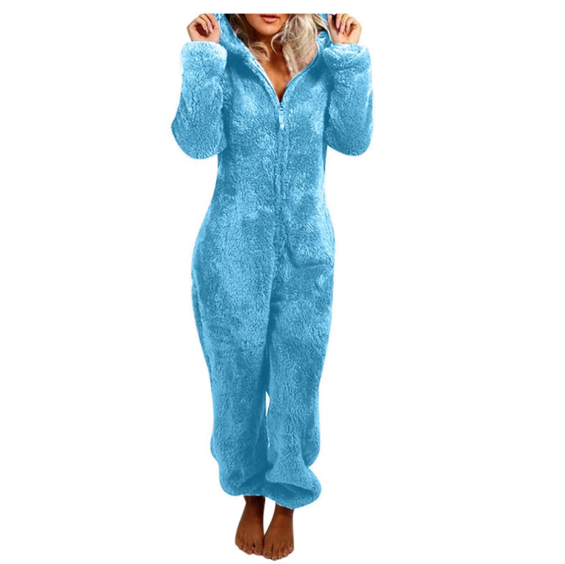 Women’s Elegant Hooded One-Piece Jumpsuit
