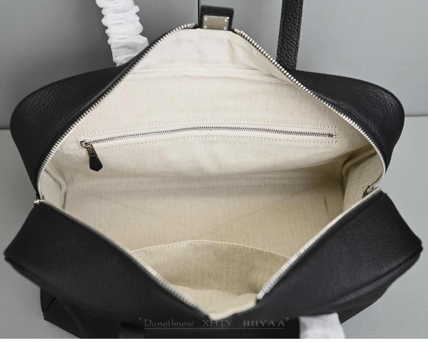 Genuine Leather Bowling Bag for Women, Top Layer Cowhide Handbag, Large Capacity Top Handle Bag, Small & Large Size