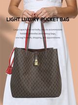 Large Capacity Leather Crossbody Tote