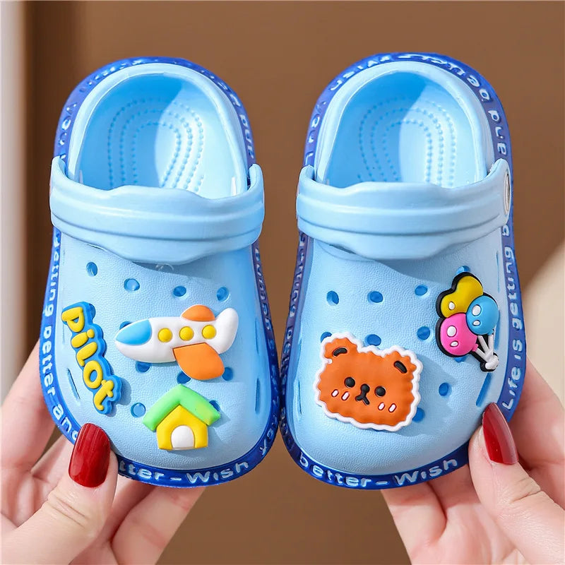 Cartoon Kids’ Summer Garden Clogs