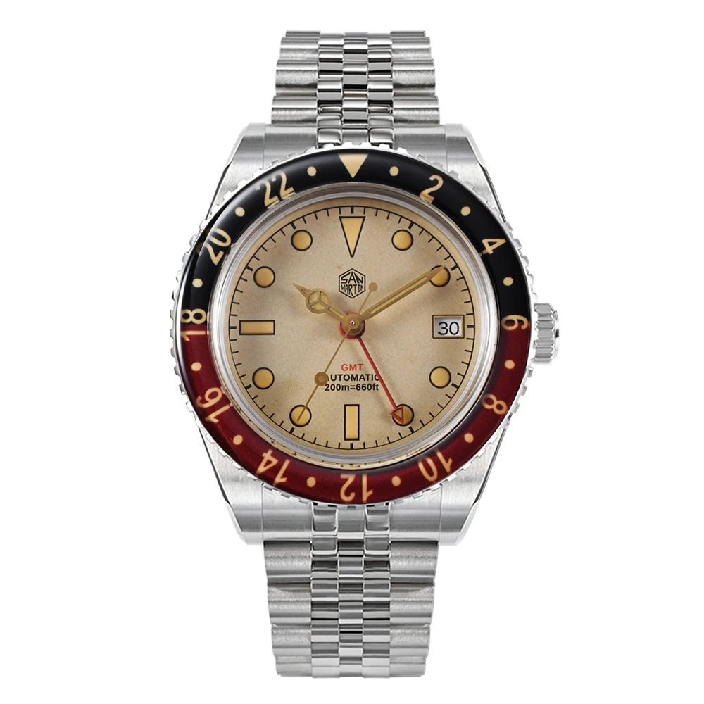 San Martin 40mm SN0005 GMT Automatic Watch | NH34