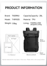 Tigernu Travel Backpack Male TPU Waterproof Backpack Men Bags Expandable Men's Backpack Business Bags School Backpack