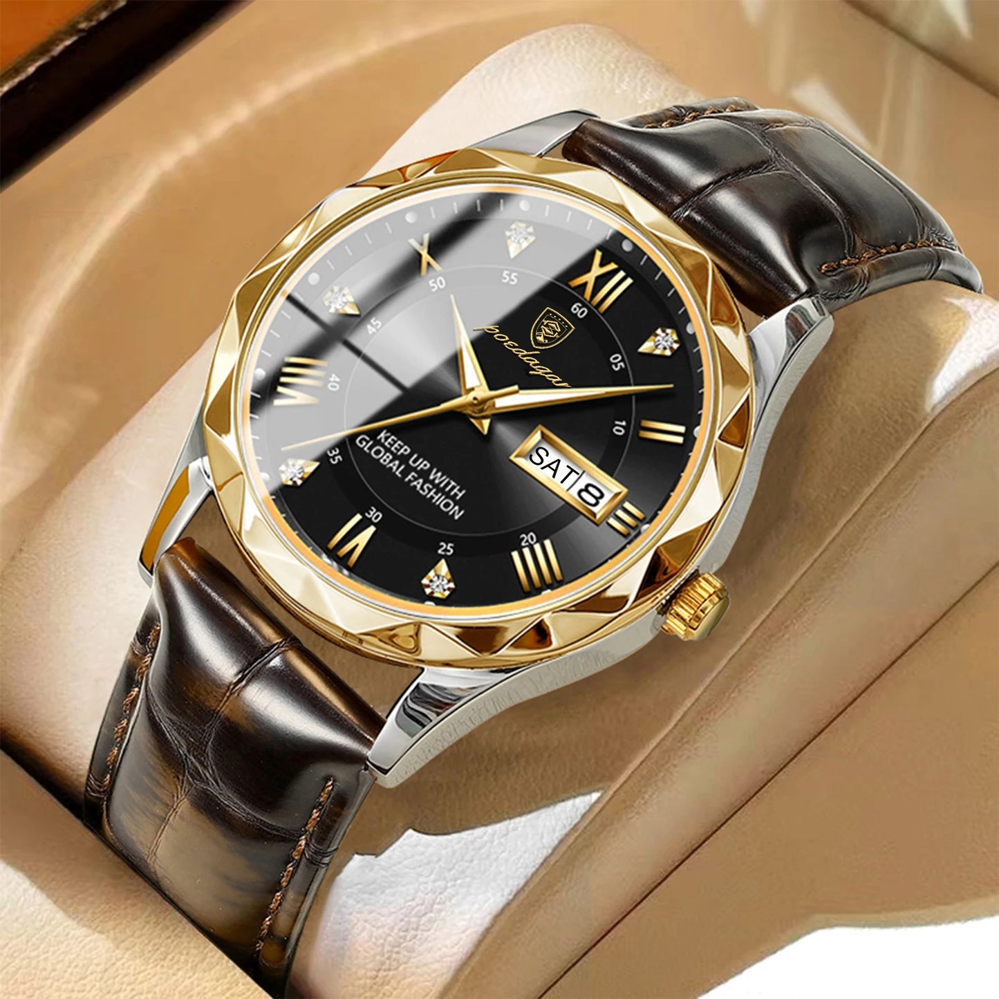 POEDAGAR 615 Men's Luxury Quartz Watch