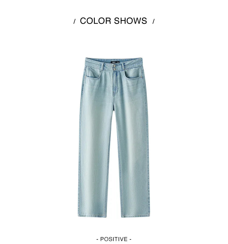 Women's Soft Denim Mid-Rise Wide-Leg Jeans