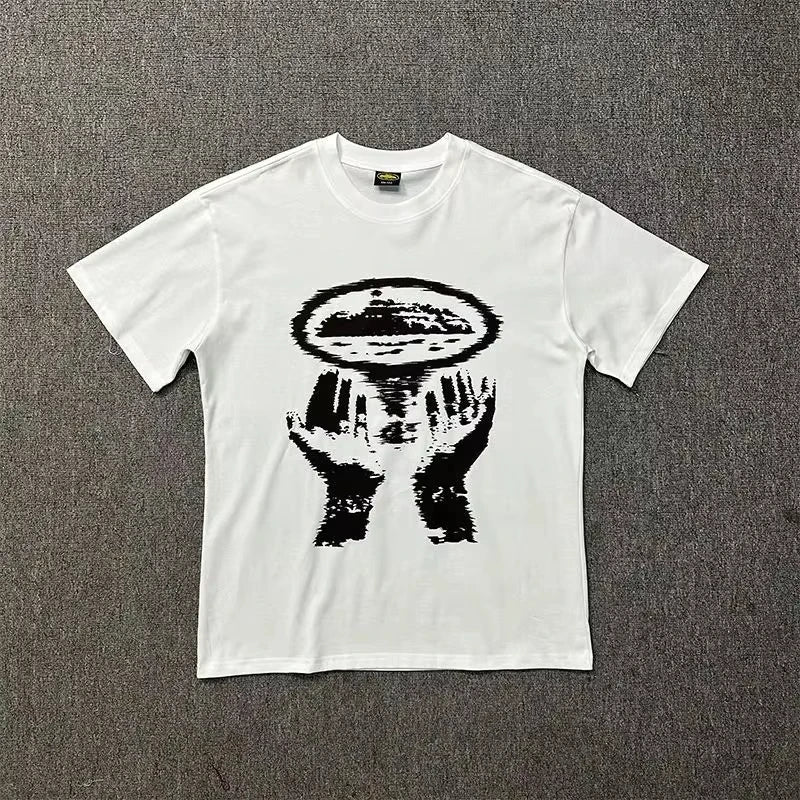Men's Graphic Print Oversized Tee – Retro Street Style