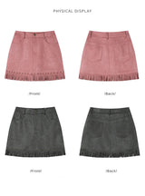 LOUIS YAO Tassels Rivet A-line Half Skirt 2025 Autumn Short Skirts Fashionable and Gentle Casual  Women's Half Skirt