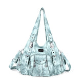 Vintage Women Bag Large Handbags Satchel Top-handle PU Shoulder Bag Vintage Dumpling Pack Multi-pockets Shoulder Bags Purse